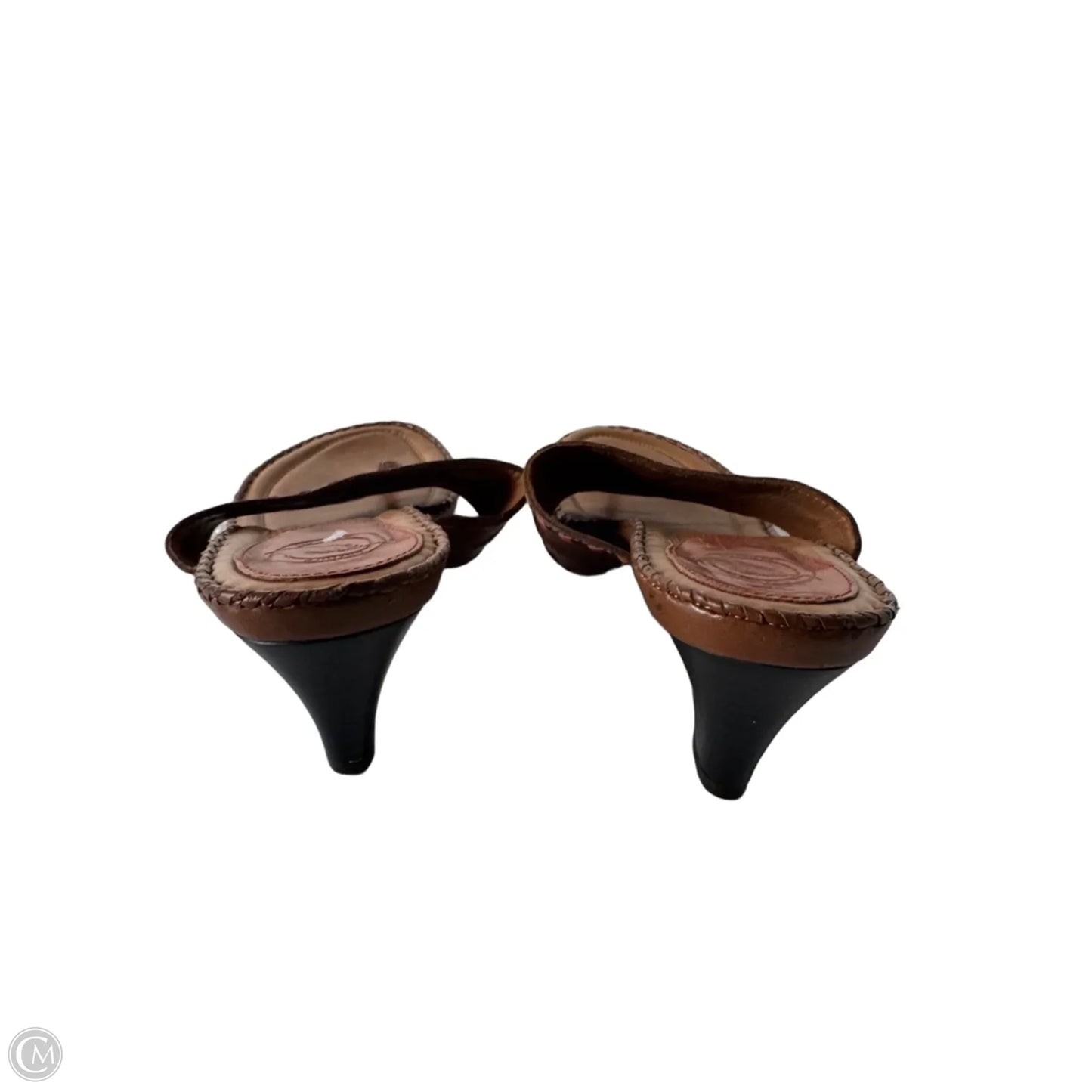 Sandals Heels Kitten By Nurture In Brown, Size: 8
