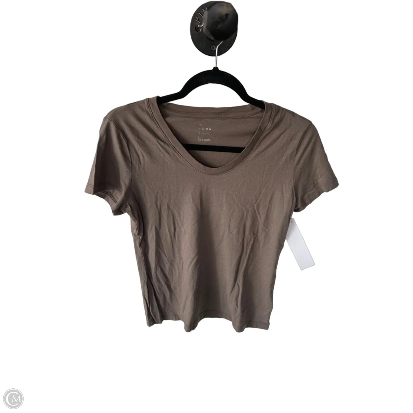 Top Short Sleeve Basic By A New Day In Brown, Size: S
