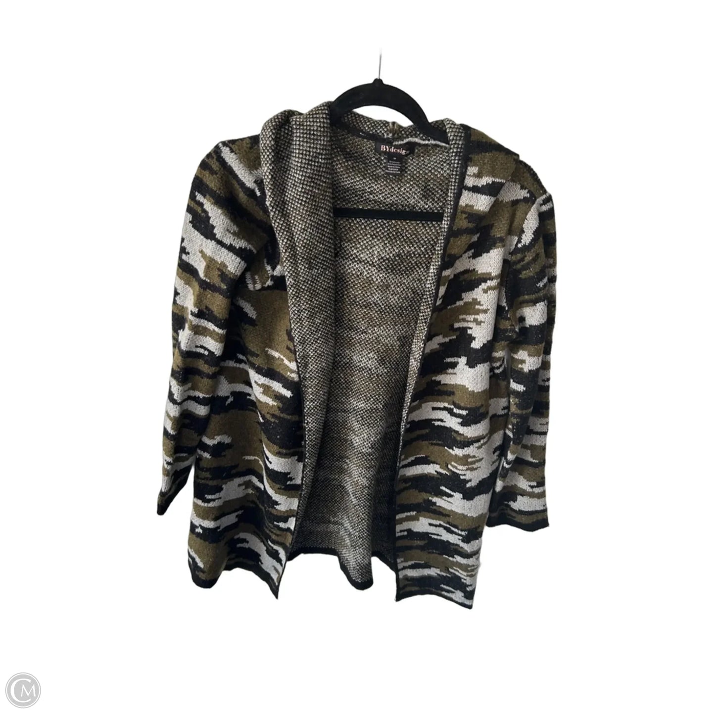 Sweater Cardigan By By Design In Camouflage Print, Size: M