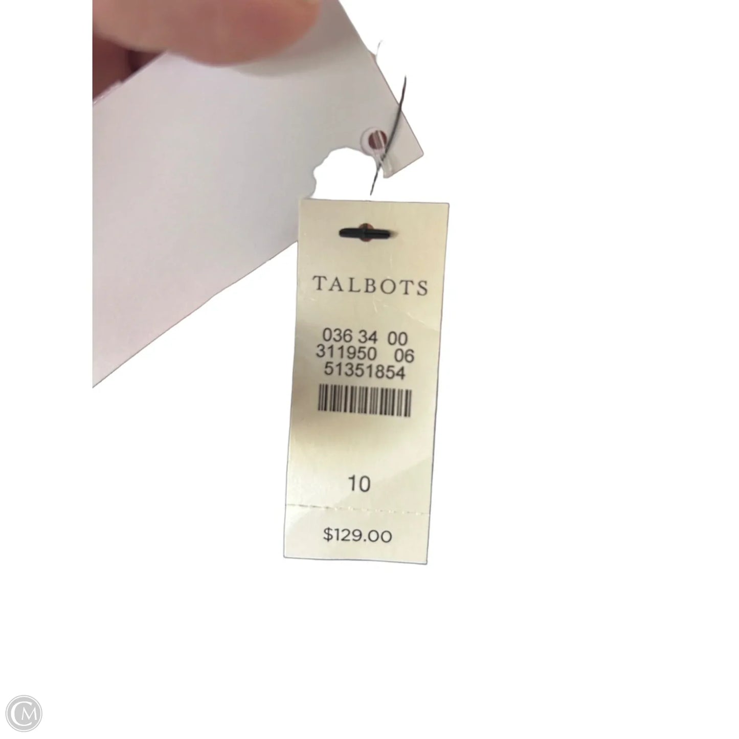 Dress Work By Talbots In Blue & Cream, Size: M