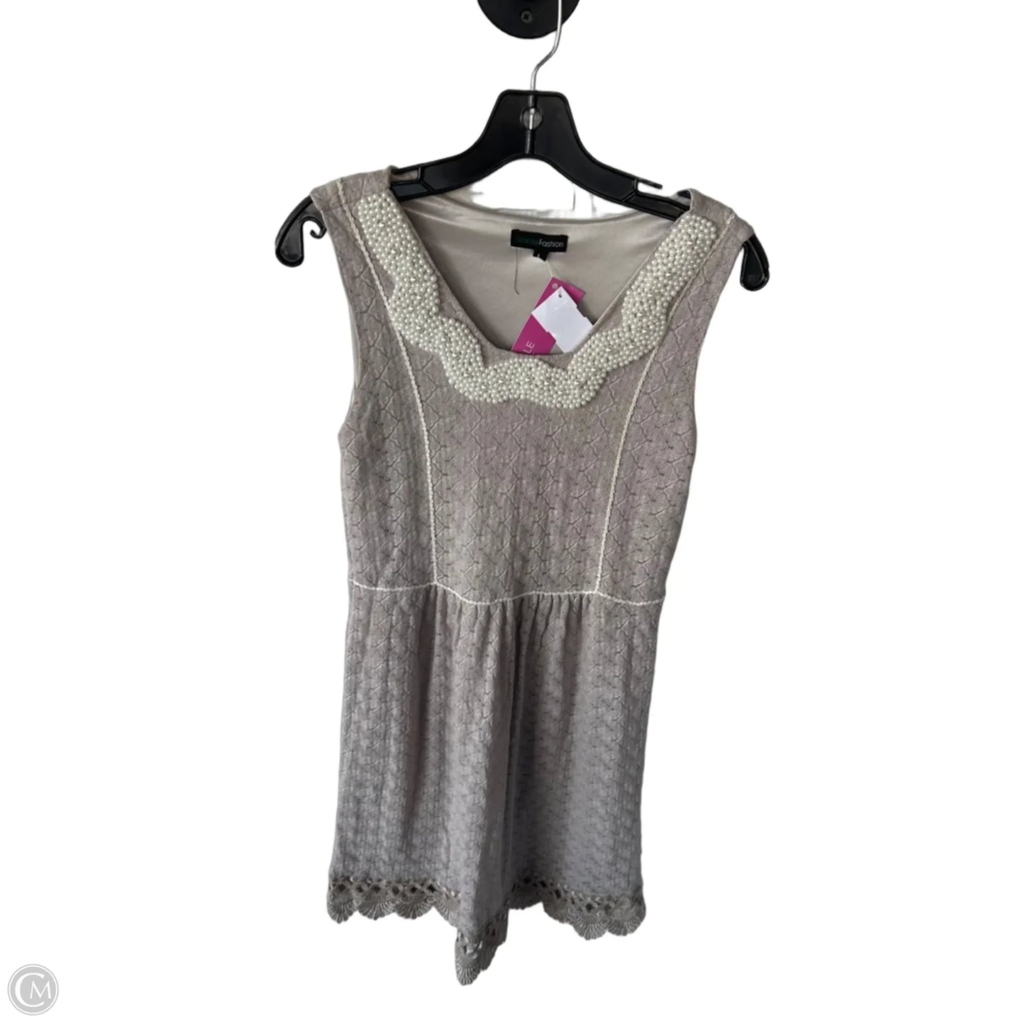 Dress Party Short By Clothes Mentor In Brown & White, Size: L