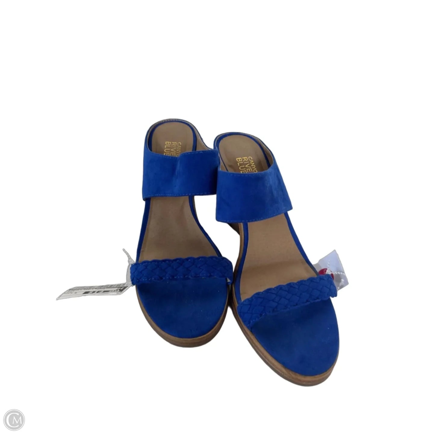 Sandals Heels Wedge By Canyon River Blues In Blue, Size: 7.5