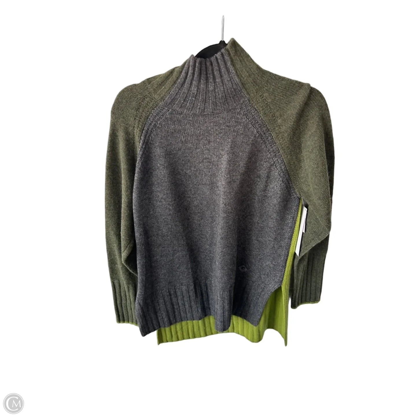 Sweater By Krimson Klover In Green & Grey, Size: S