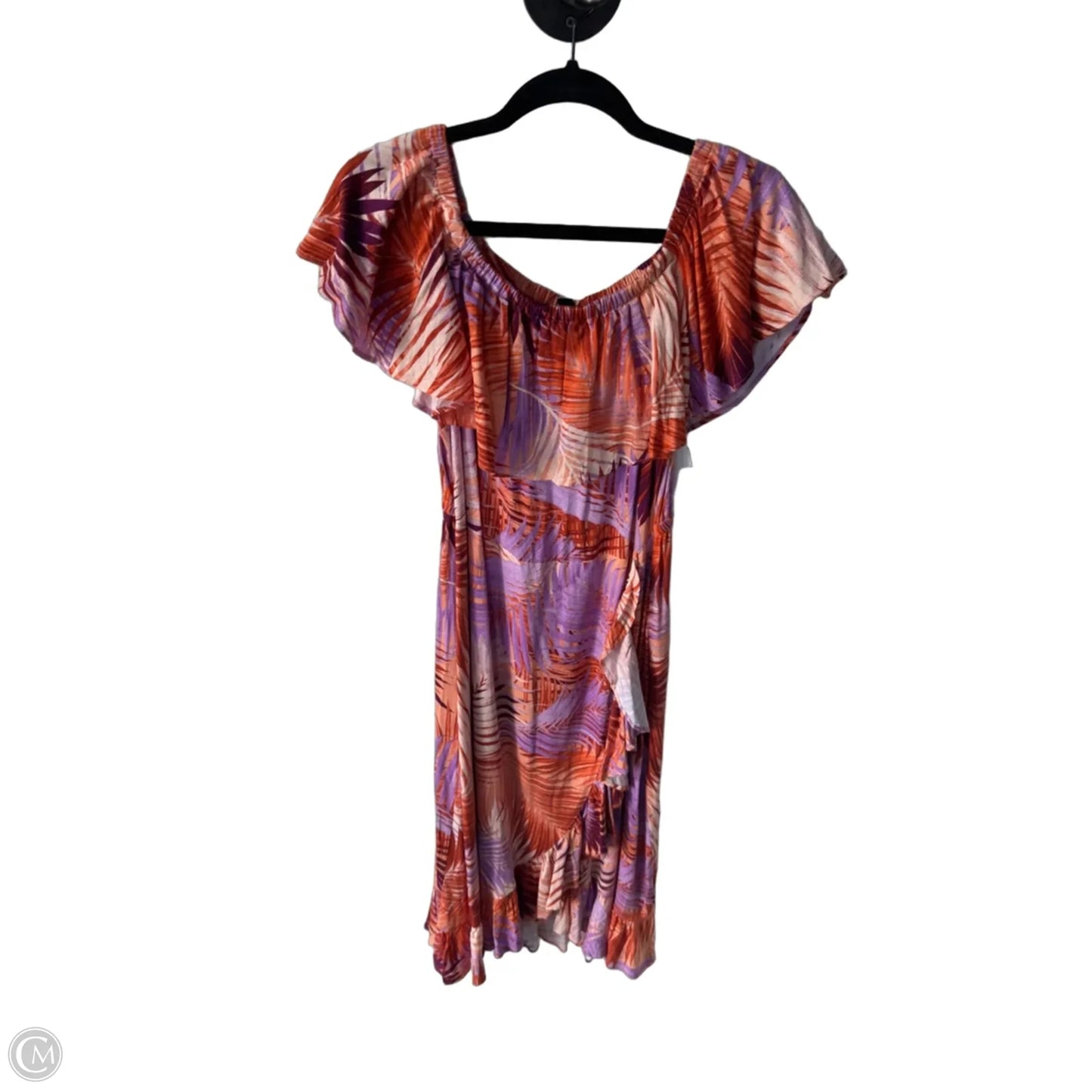 Dress Casual Midi By Bold Elements In Orange & Purple, Size: M
