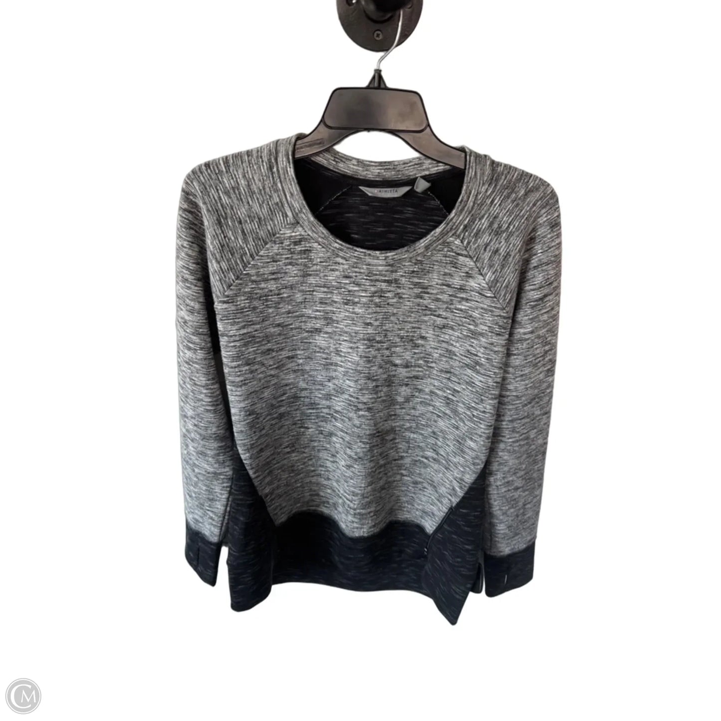 Athletic Sweatshirt Crewneck By Athleta In Black & White, Size: M