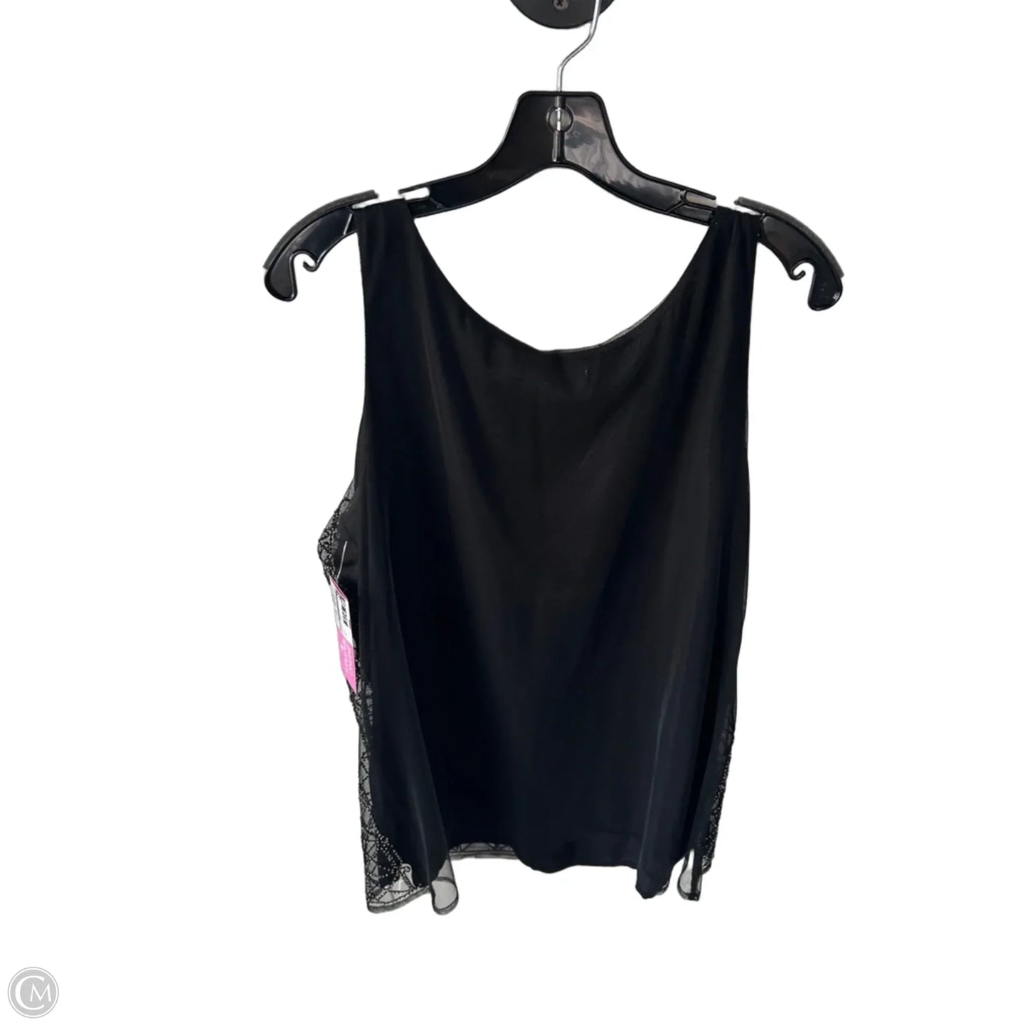 Blouse Sleeveless By Chicos In Black & Silver, Size: L