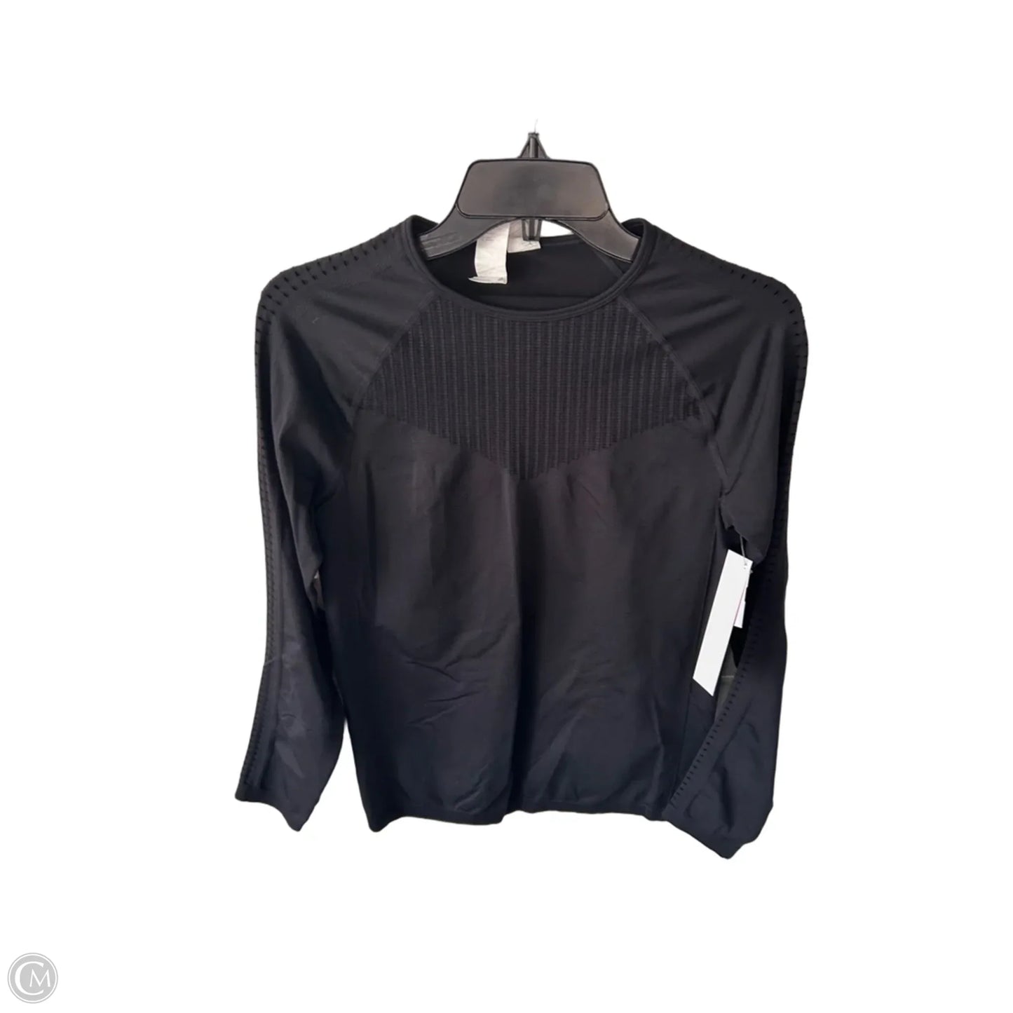 Athletic Top Long Sleeve Crewneck By Fabletics In Black, Size: M