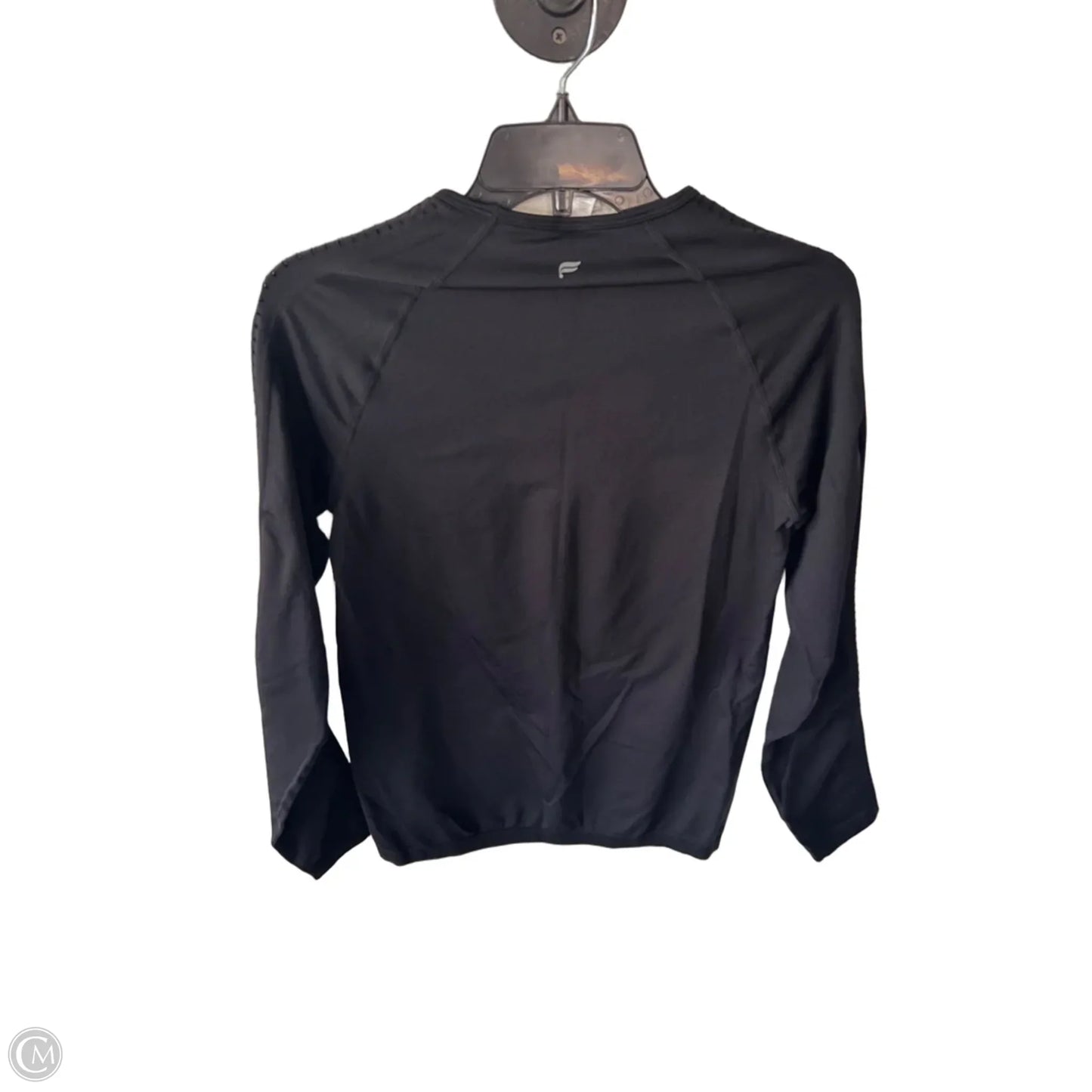 Athletic Top Long Sleeve Crewneck By Fabletics In Black, Size: M