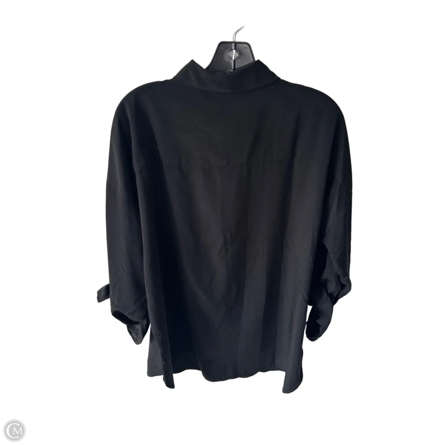 Blouse Long Sleeve By Chicos In Black, Size: L