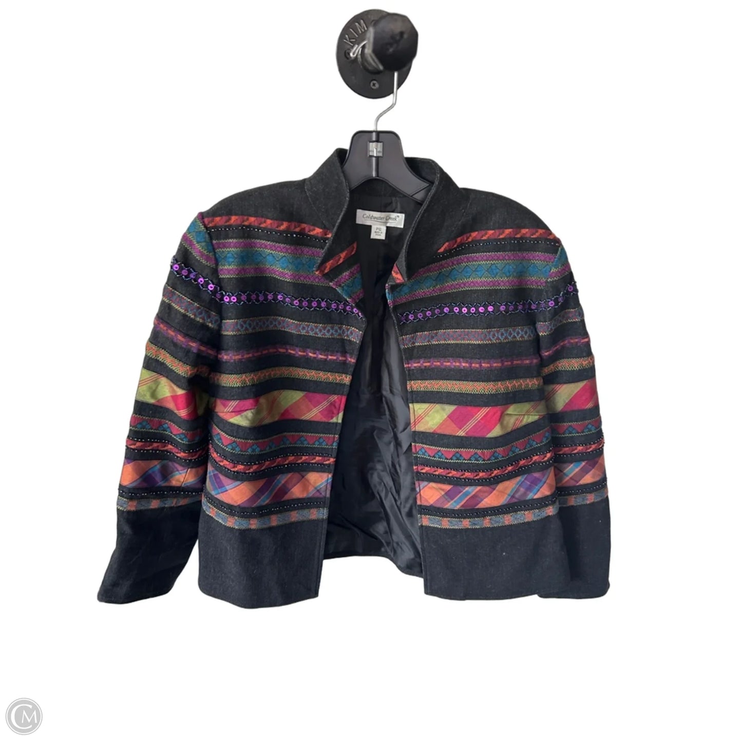Blazer By Coldwater Creek In Black & Orange, Size: Lp