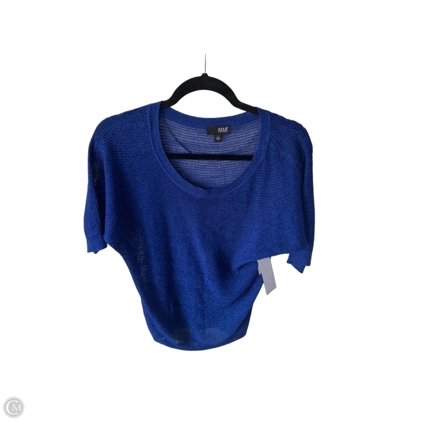 Sweater Short Sleeve By Ana In Blue, Size: S