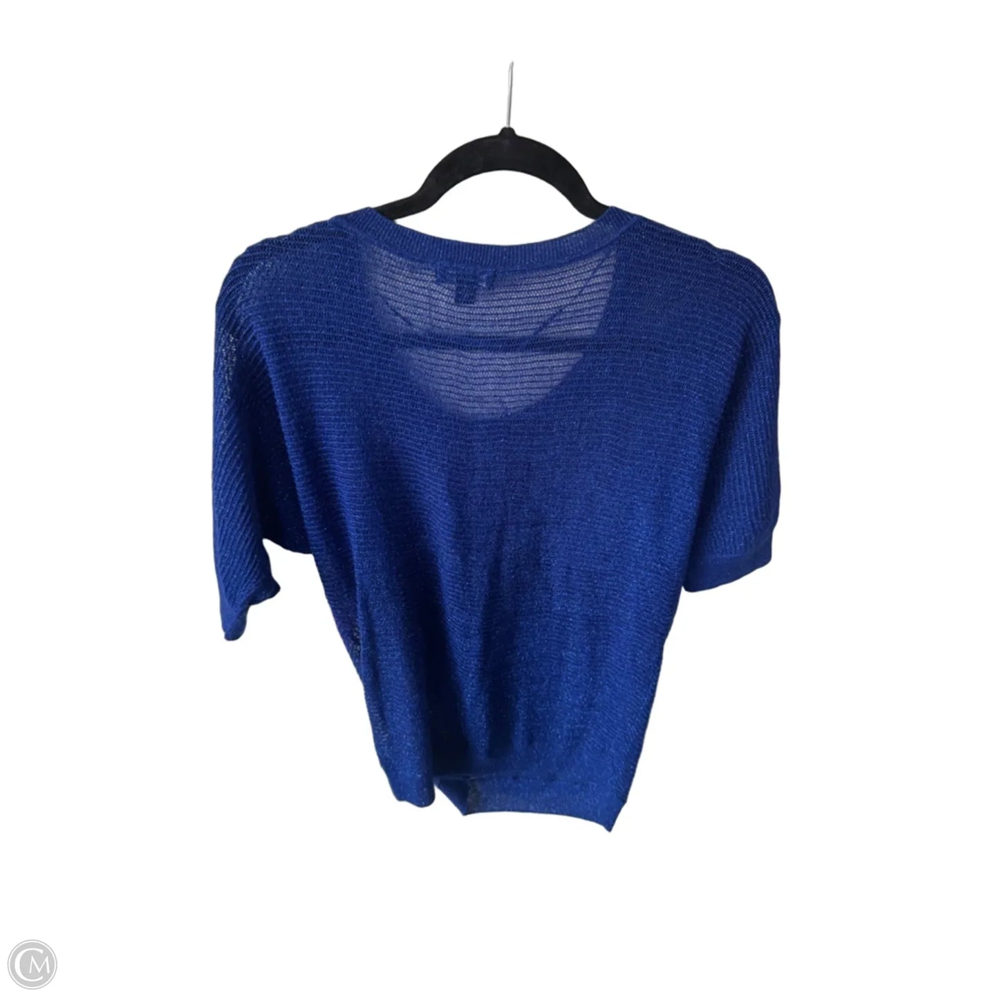 Sweater Short Sleeve By Ana In Blue, Size: S
