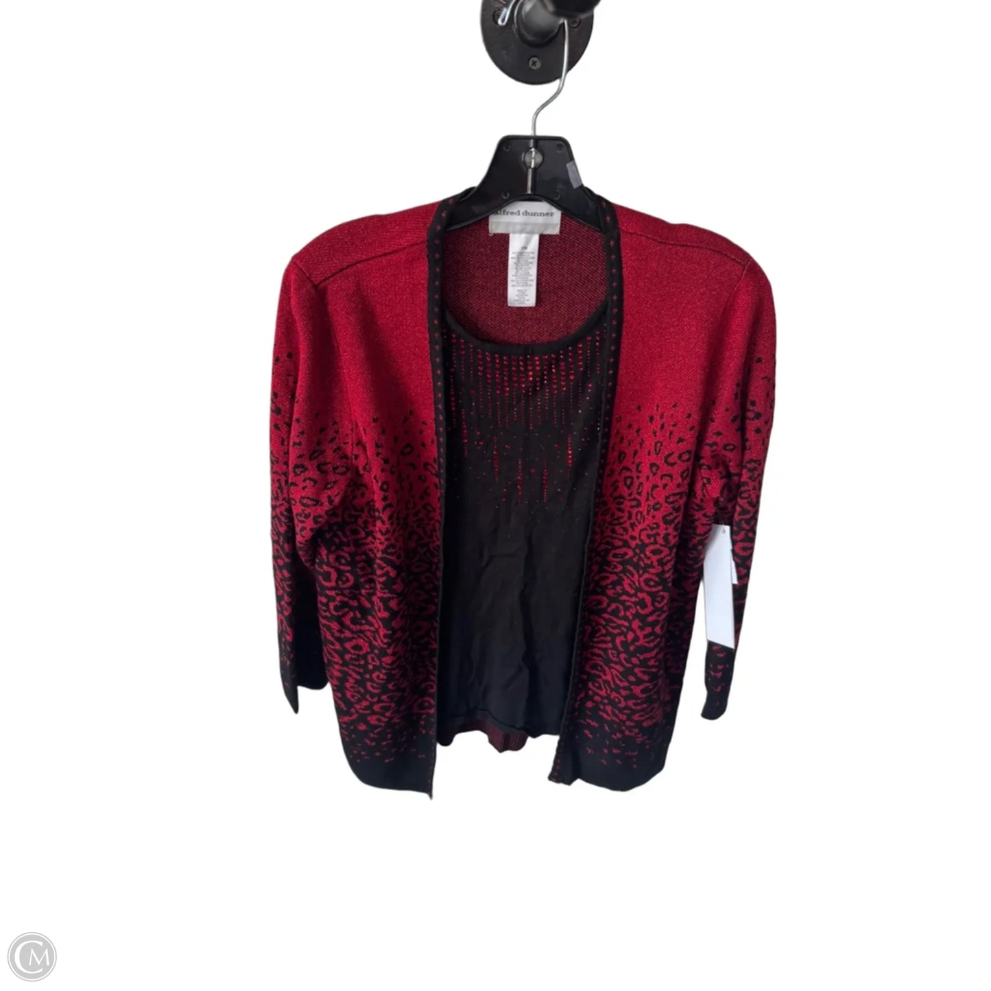 Sweater By Alfred Dunner In Black & Red, Size: Mp