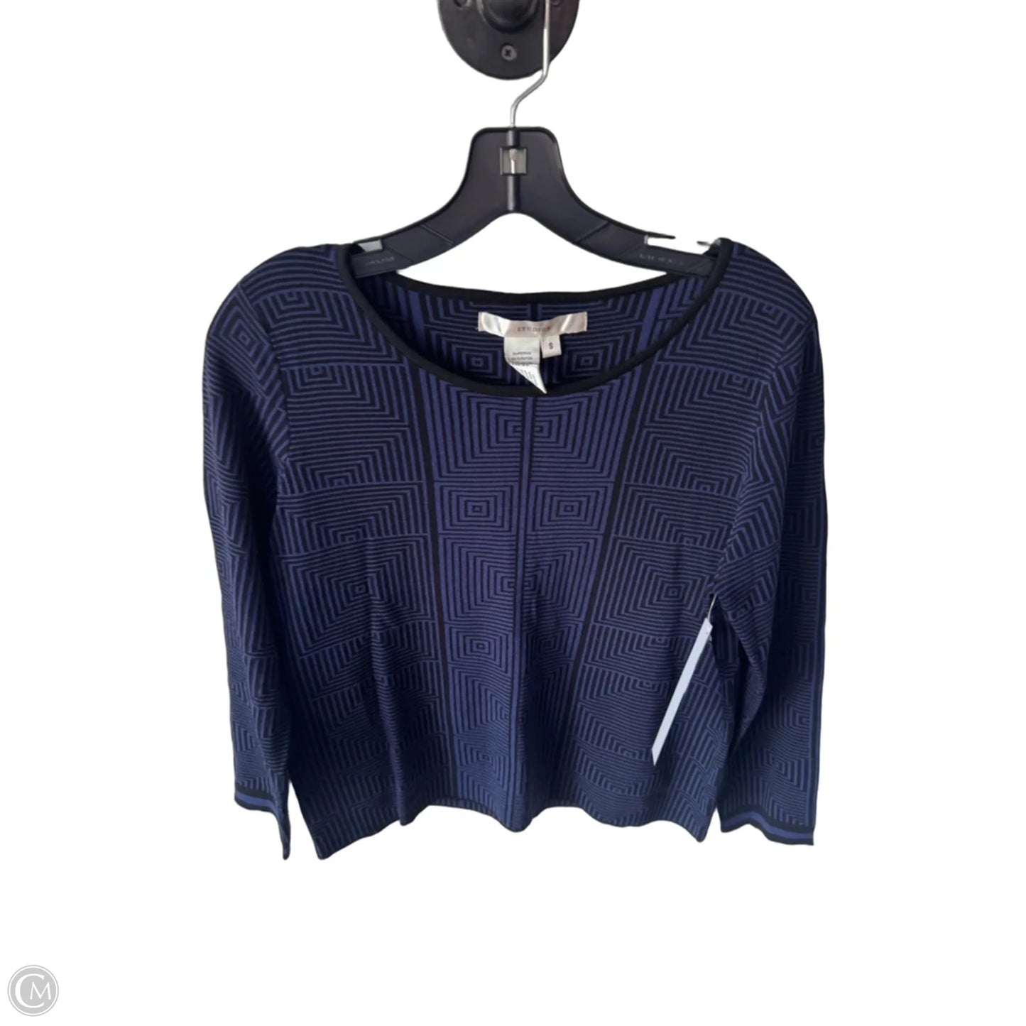 Sweater By Studio M In Black & Blue, Size: S
