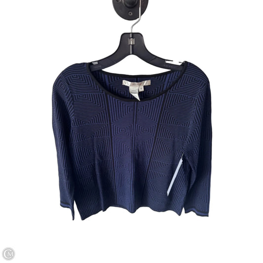 Sweater By Studio M In Black & Blue, Size: S