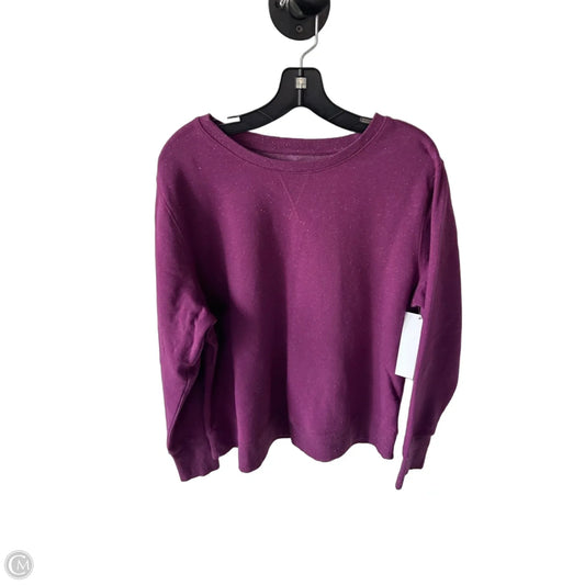 Sweatshirt Crewneck By Tek Gear In Purple, Size: Xxl