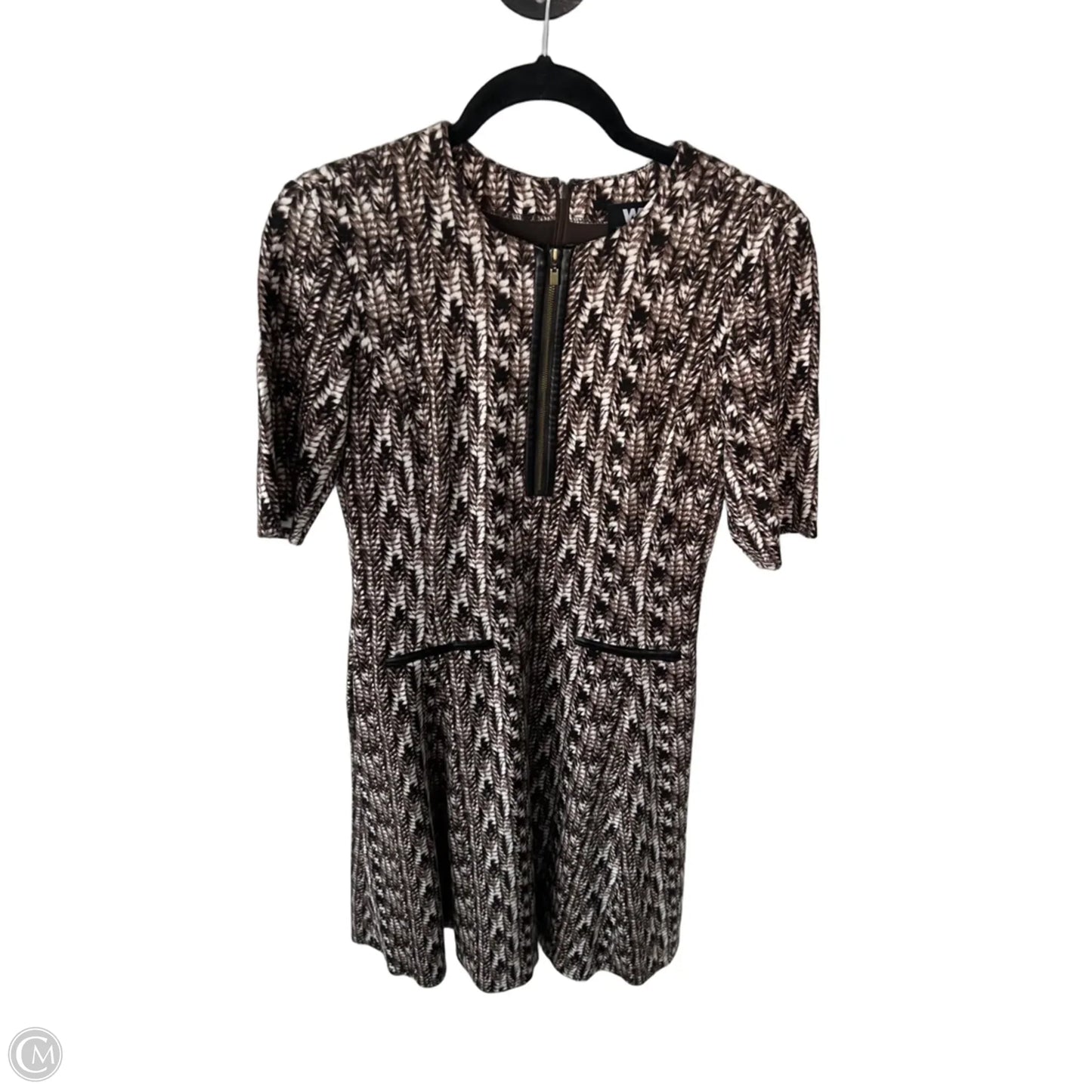 Dress Work By Worthington In Brown & Cream, Size: S