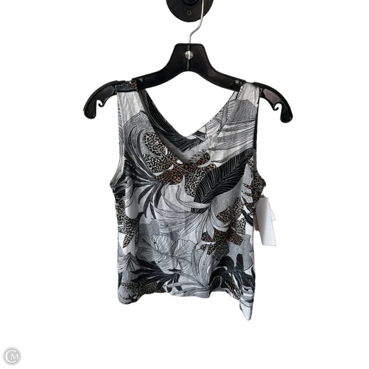 Top Sleeveless By Chicos In Black & White, Size: S