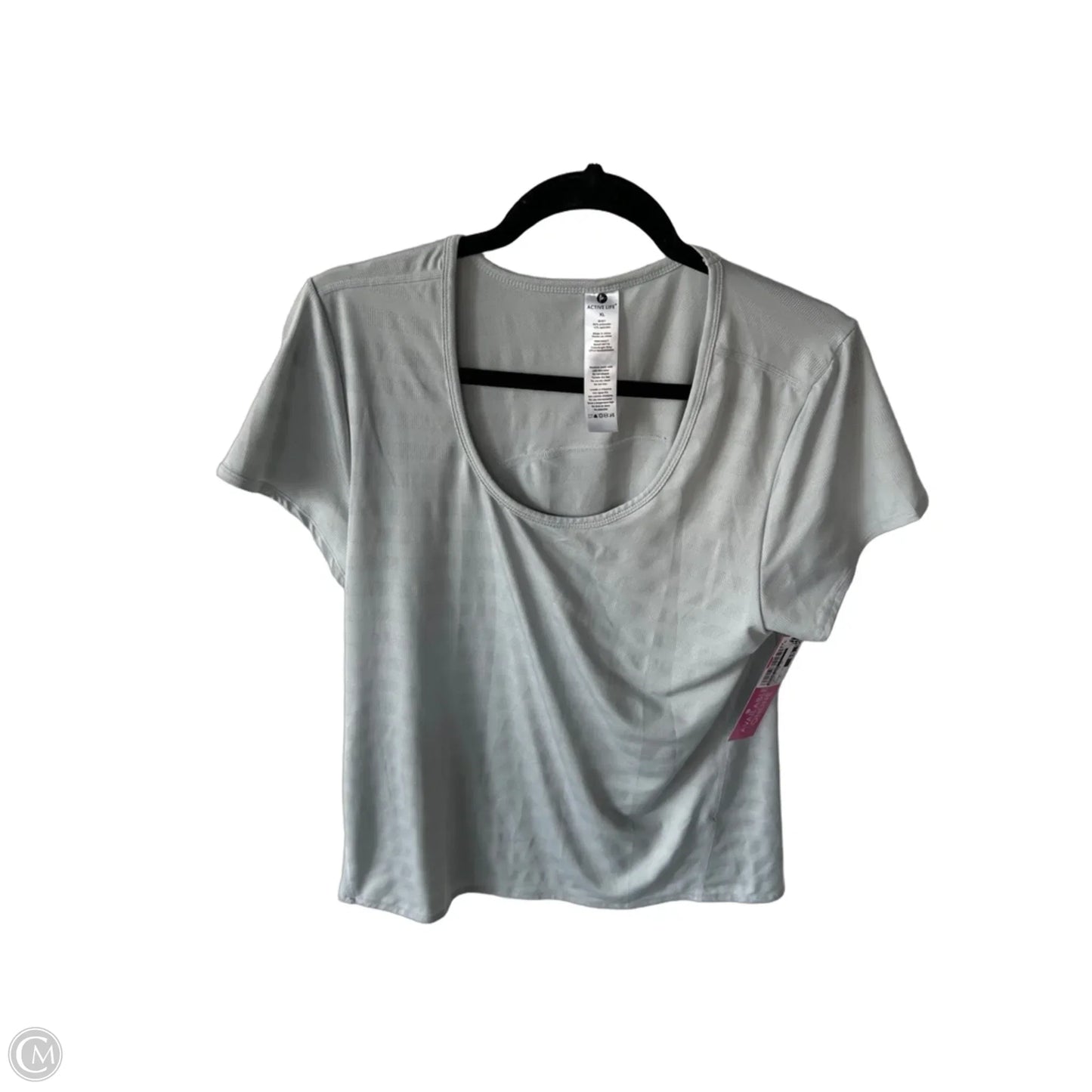 Athletic Top Short Sleeve By Active Life In Grey, Size: Xl