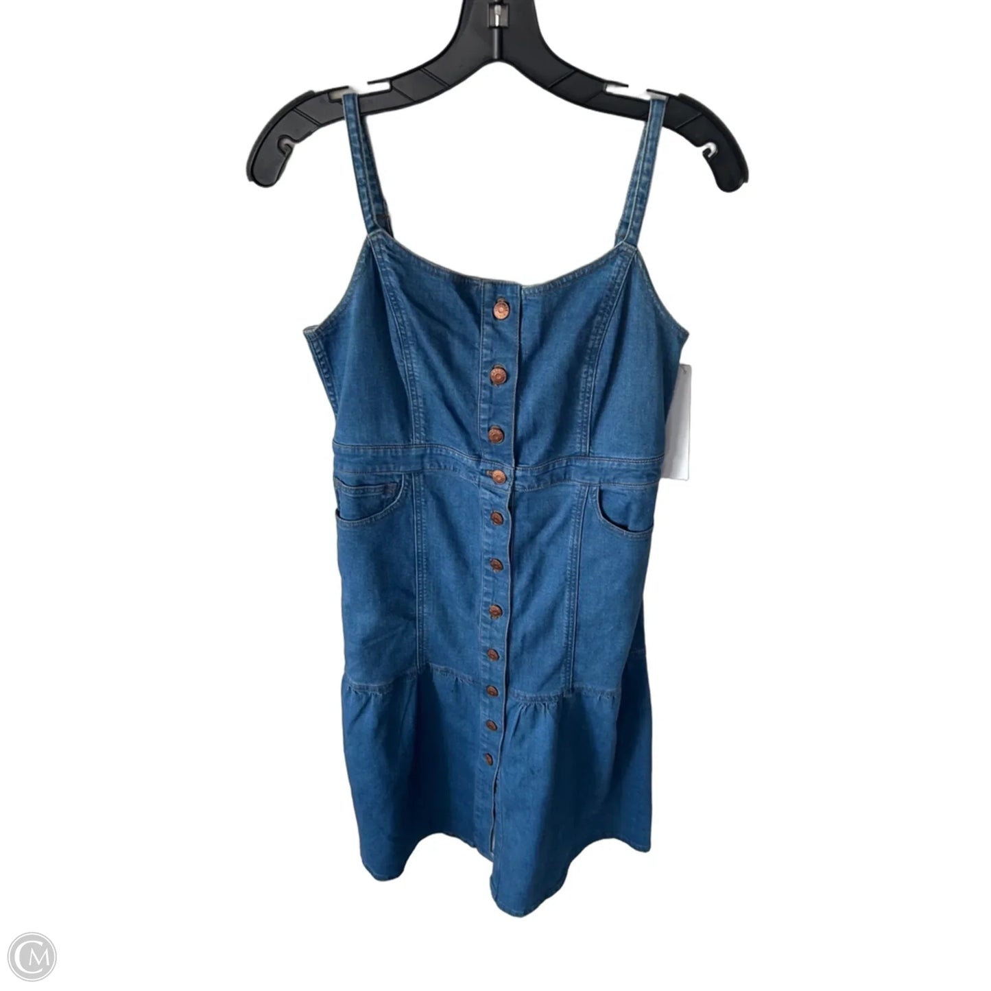 Dress Casual Midi By Madewell In Blue Denim, Size: S