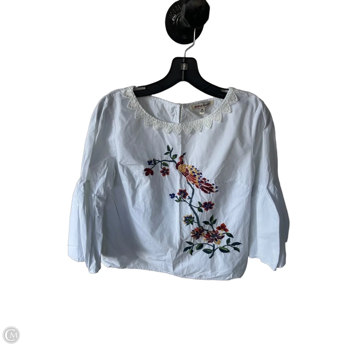 Blouse 3/4 Sleeve By Jealous Tomato In White, Size: M