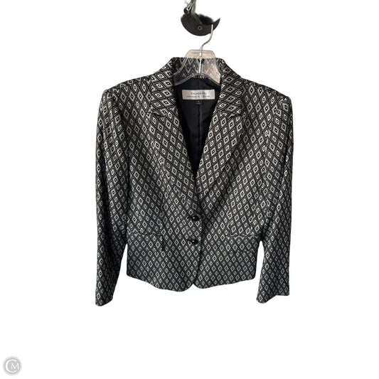 Blazer By Tahari By Arthur Levine In Black & Cream, Size: S