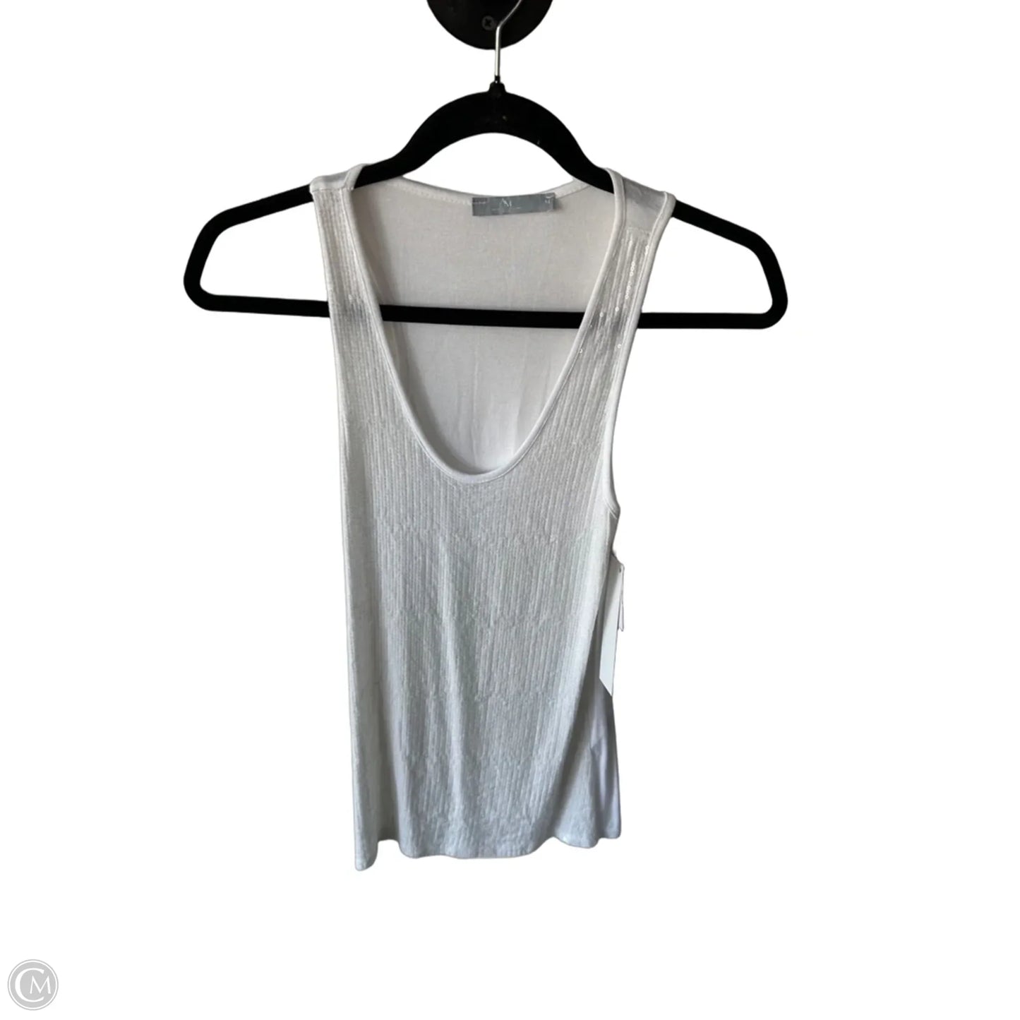 Top Sleeveless By Clothes Mentor In White, Size: M