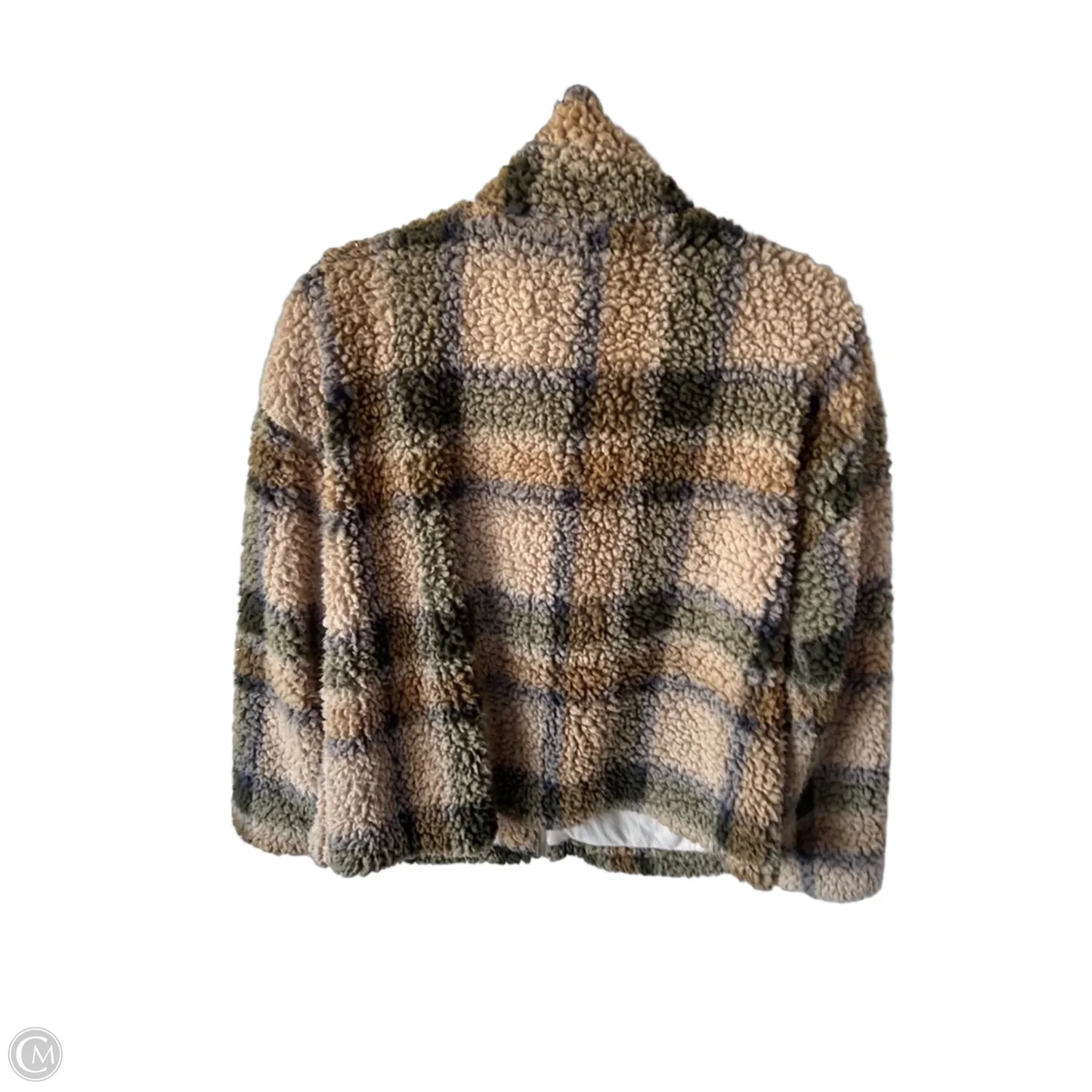 Jacket Faux Fur & Sherpa By Thread And Supply In Brown & Green, Size: S