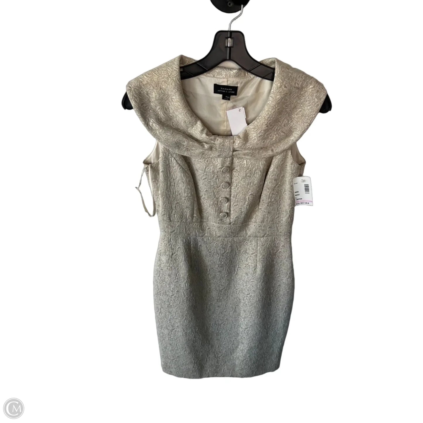 Dress Party Midi By Tahari By Arthur Levine In Gold, Size: S