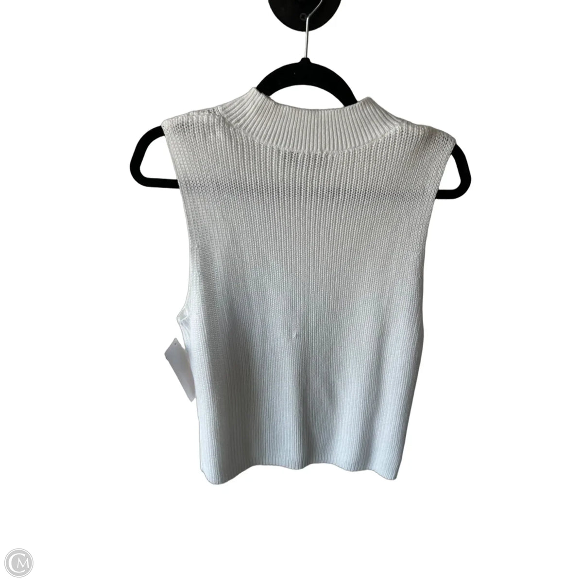 Vest Sweater By Loft In White, Size: L