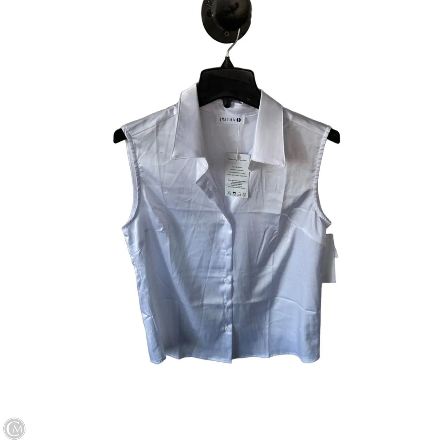 Top Sleeveless By Cme In White, Size: M
