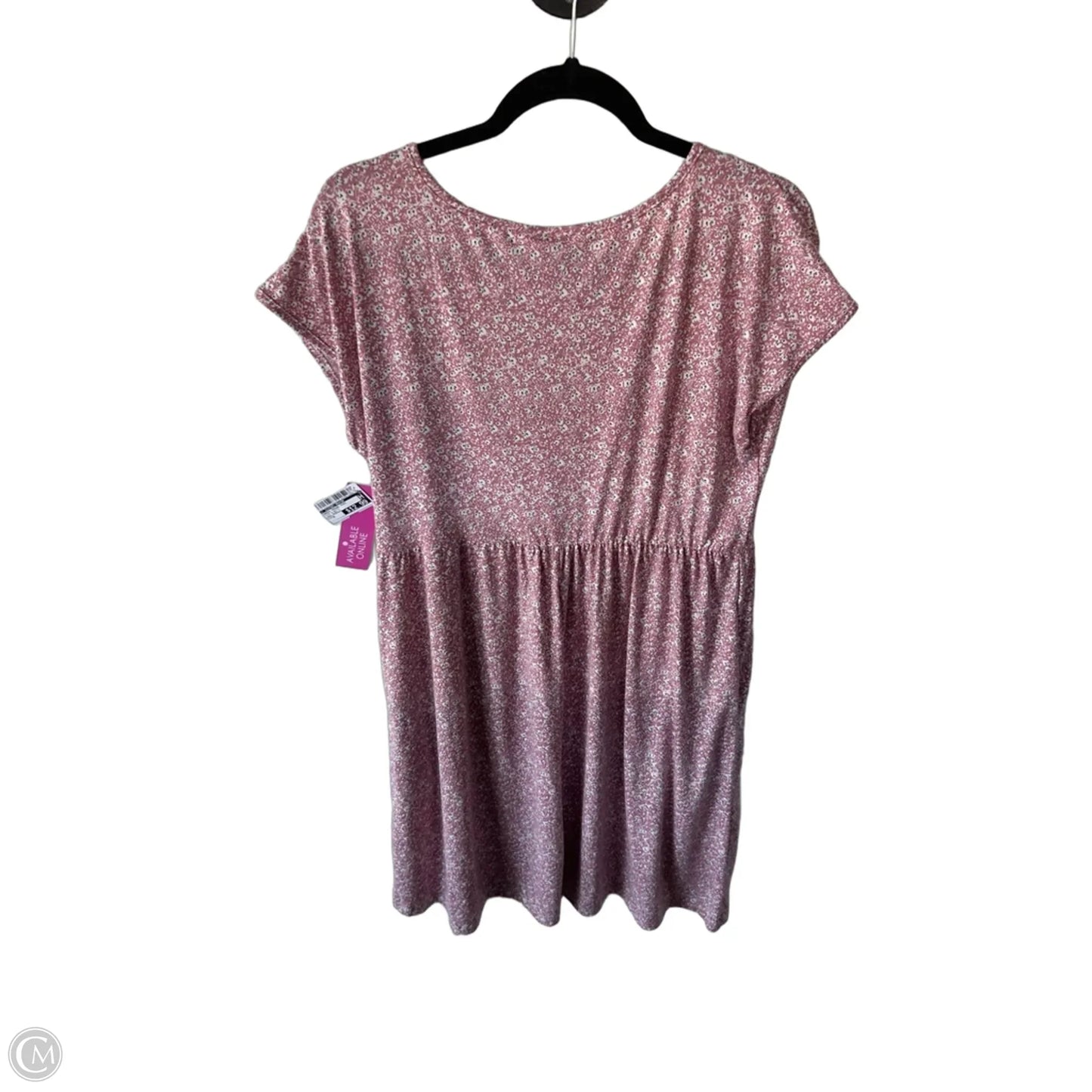 Dress Casual Midi By Clothes Mentor In Pink & White, Size: M