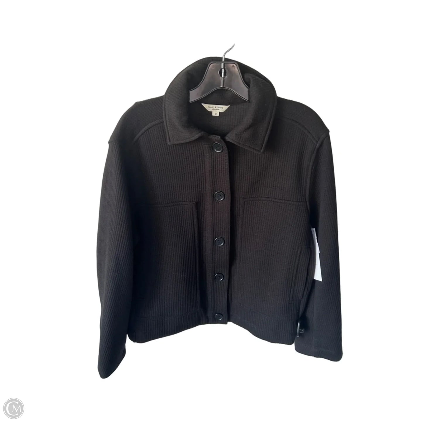 Jacket Shirt By Max Studio In Black, Size: M