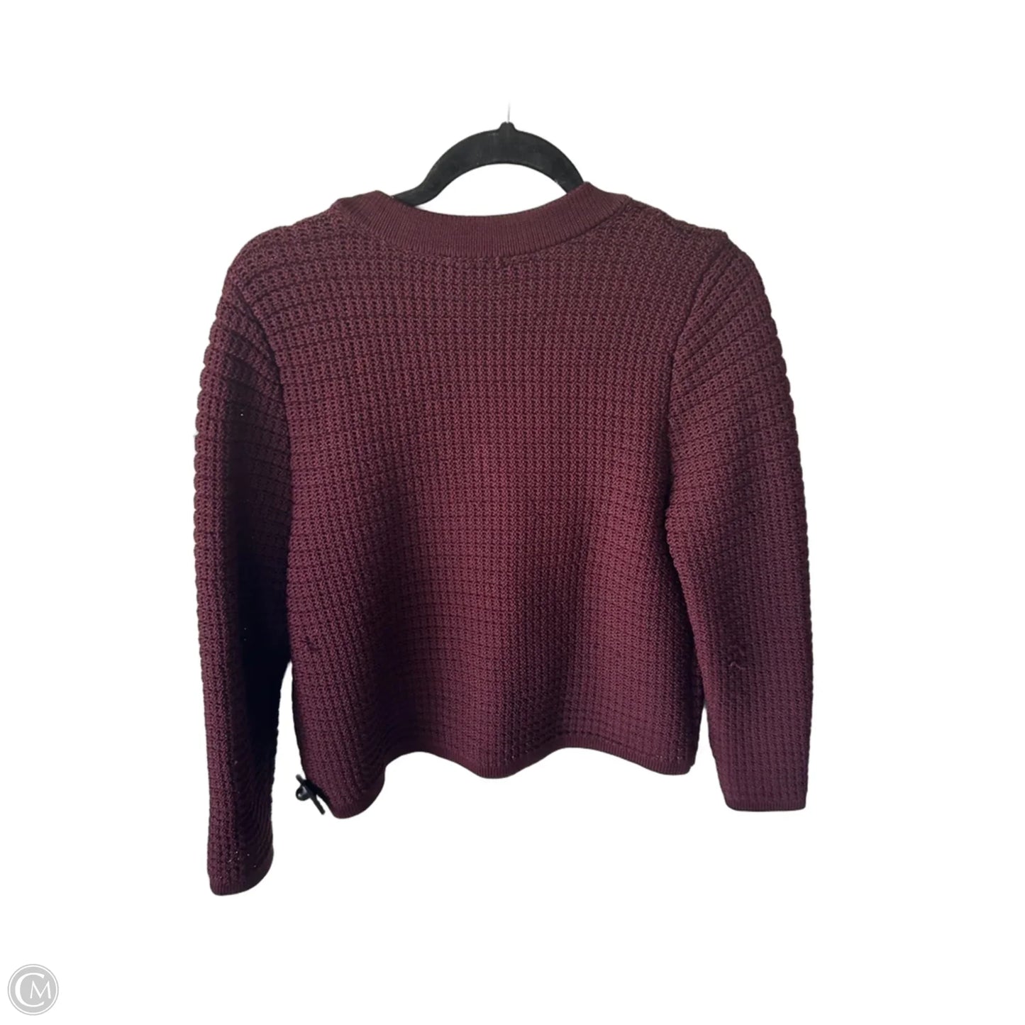 Sweater Cardigan By Talbots In Maroon, Size: Lp