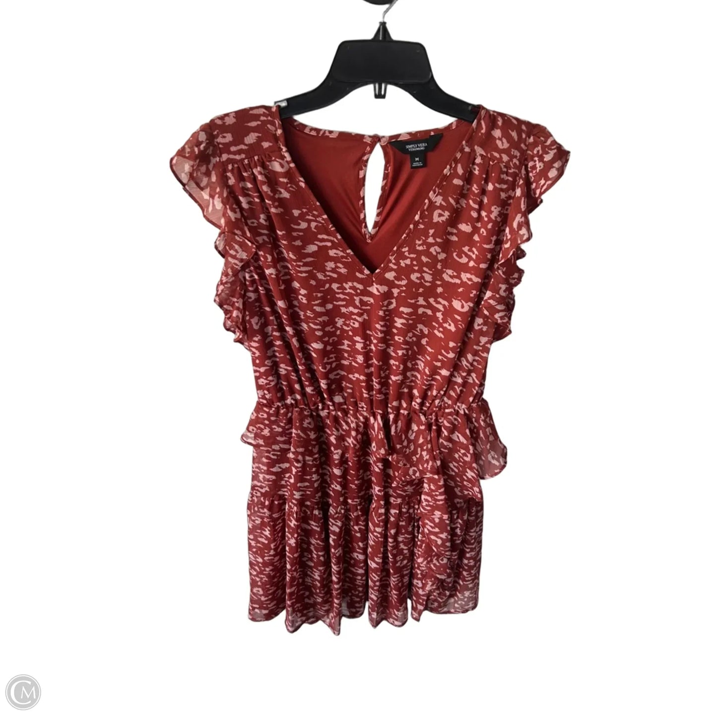 Dress Work By Simply Vera In Brown & Pink, Size: M