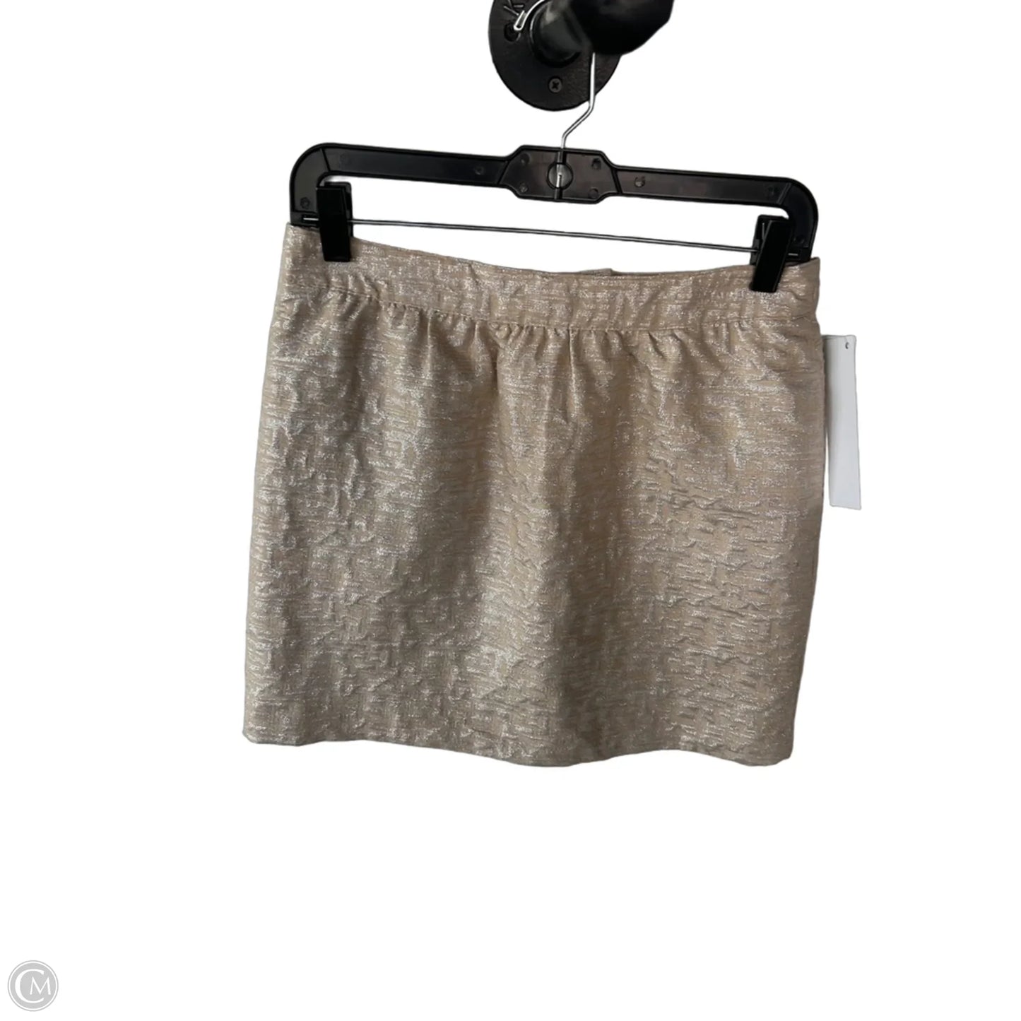 Skirt Mini & Short By Loft In Cream & Silver, Size: 4p