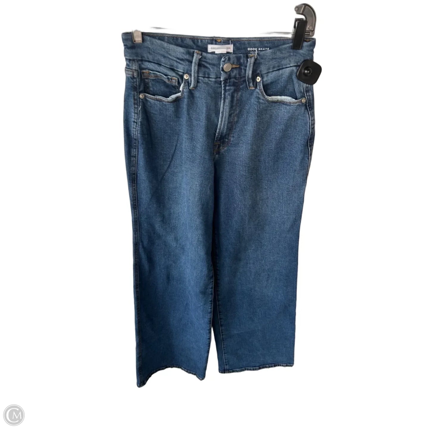 Jeans Flared By Good American In Blue Denim, Size: 4