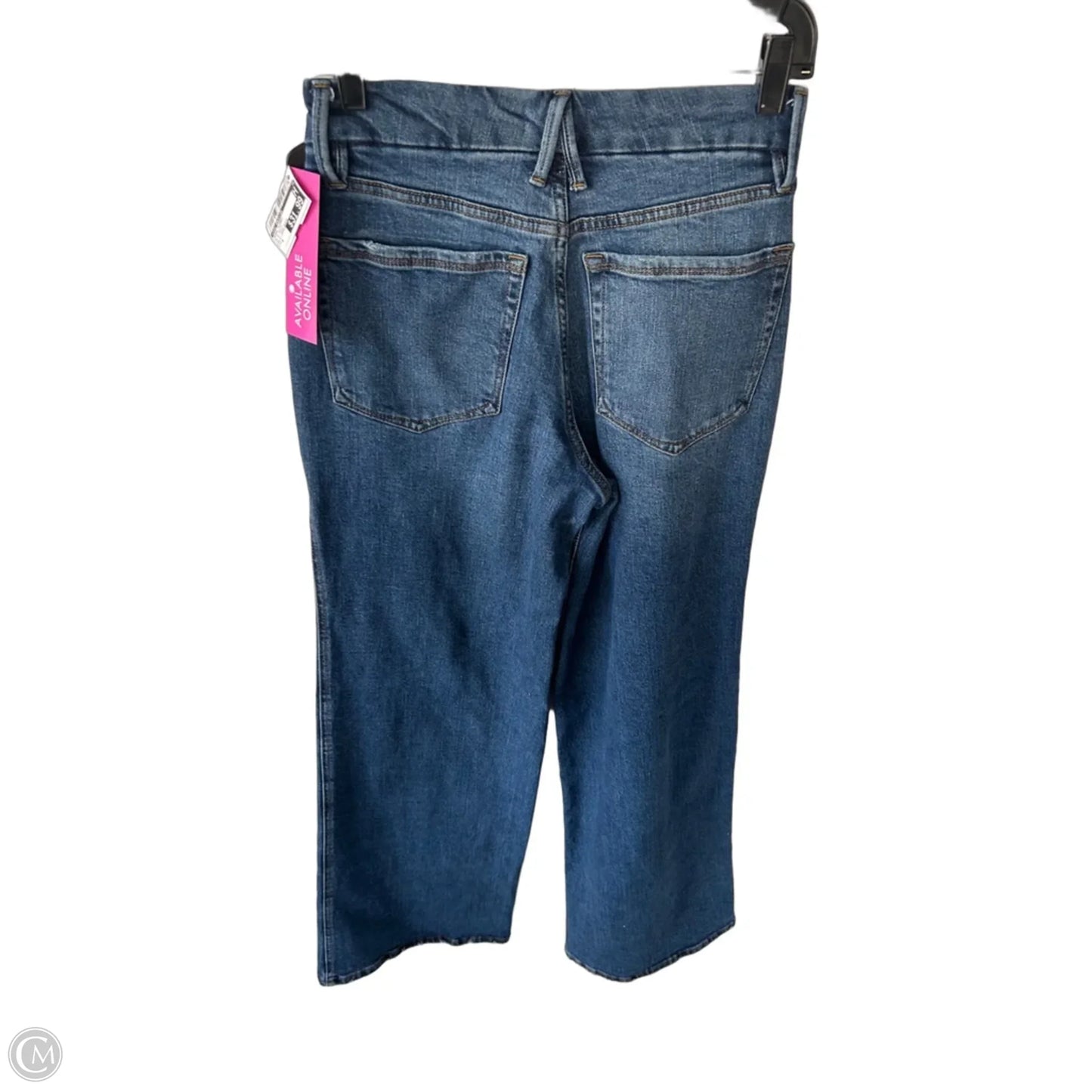 Jeans Flared By Good American In Blue Denim, Size: 4
