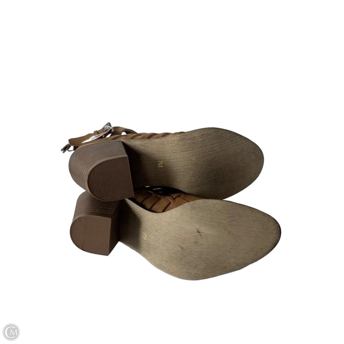 Boots Ankle Heels By G By Guess In Brown, Size: 7