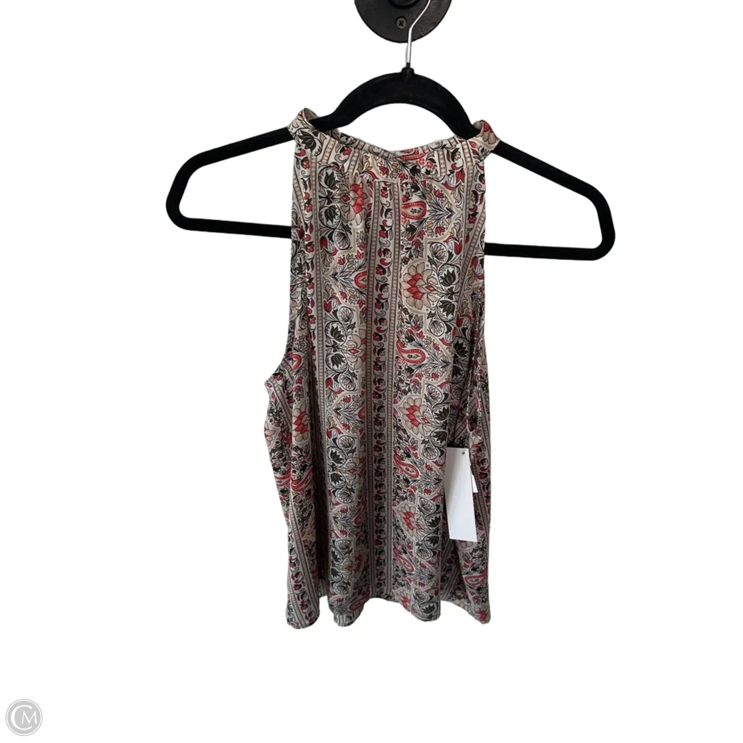 Blouse Sleeveless By Loft In Tan & White, Size: S