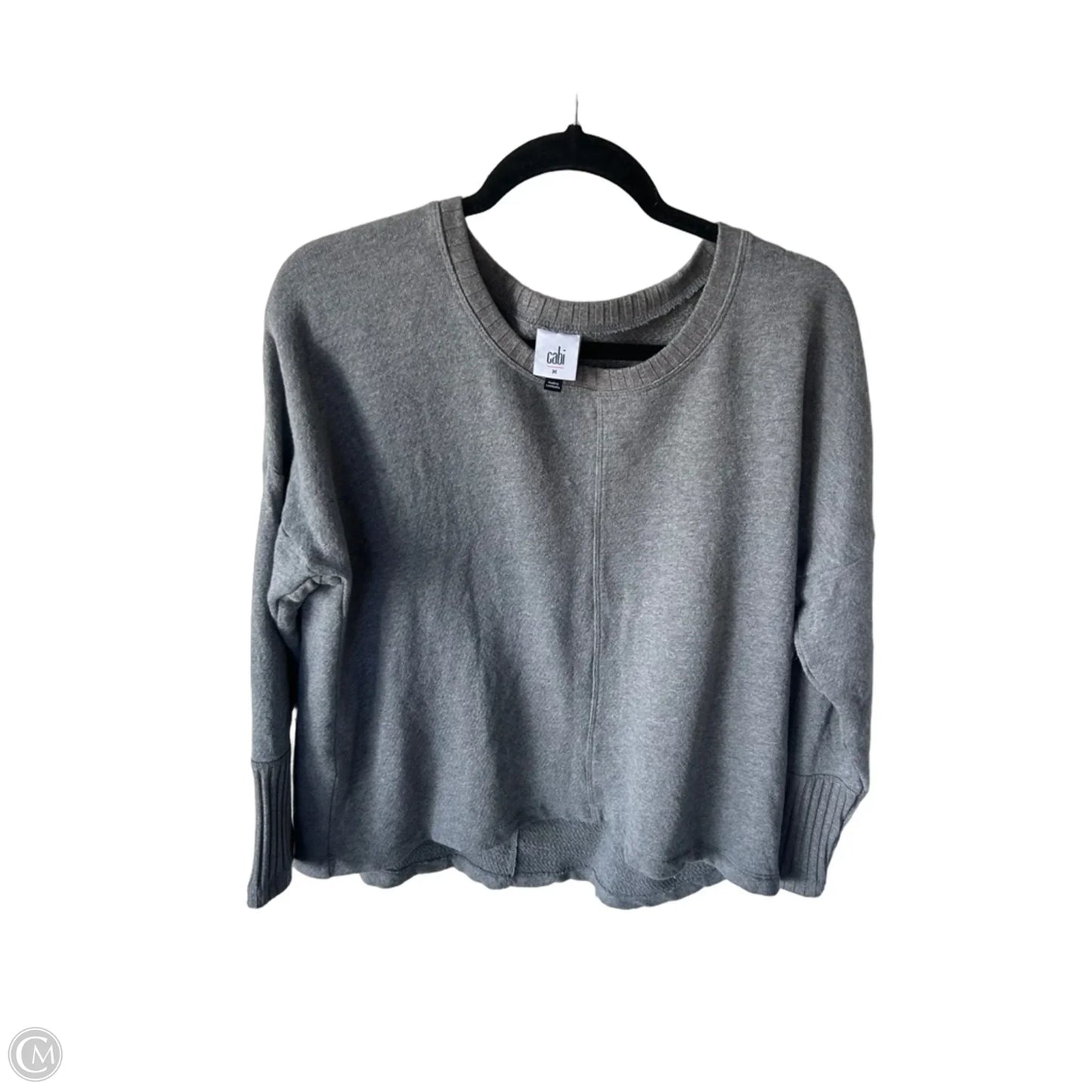 Sweatshirt Crewneck By Cabi In Grey, Size: M