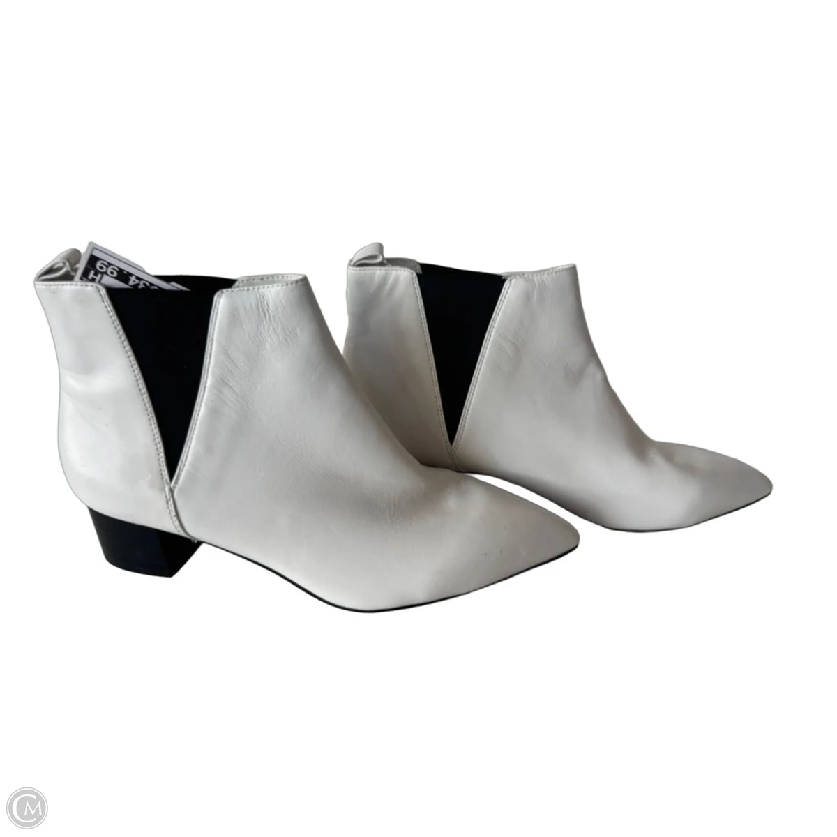 Boots Ankle Heels By Nine West In White, Size: 8.5