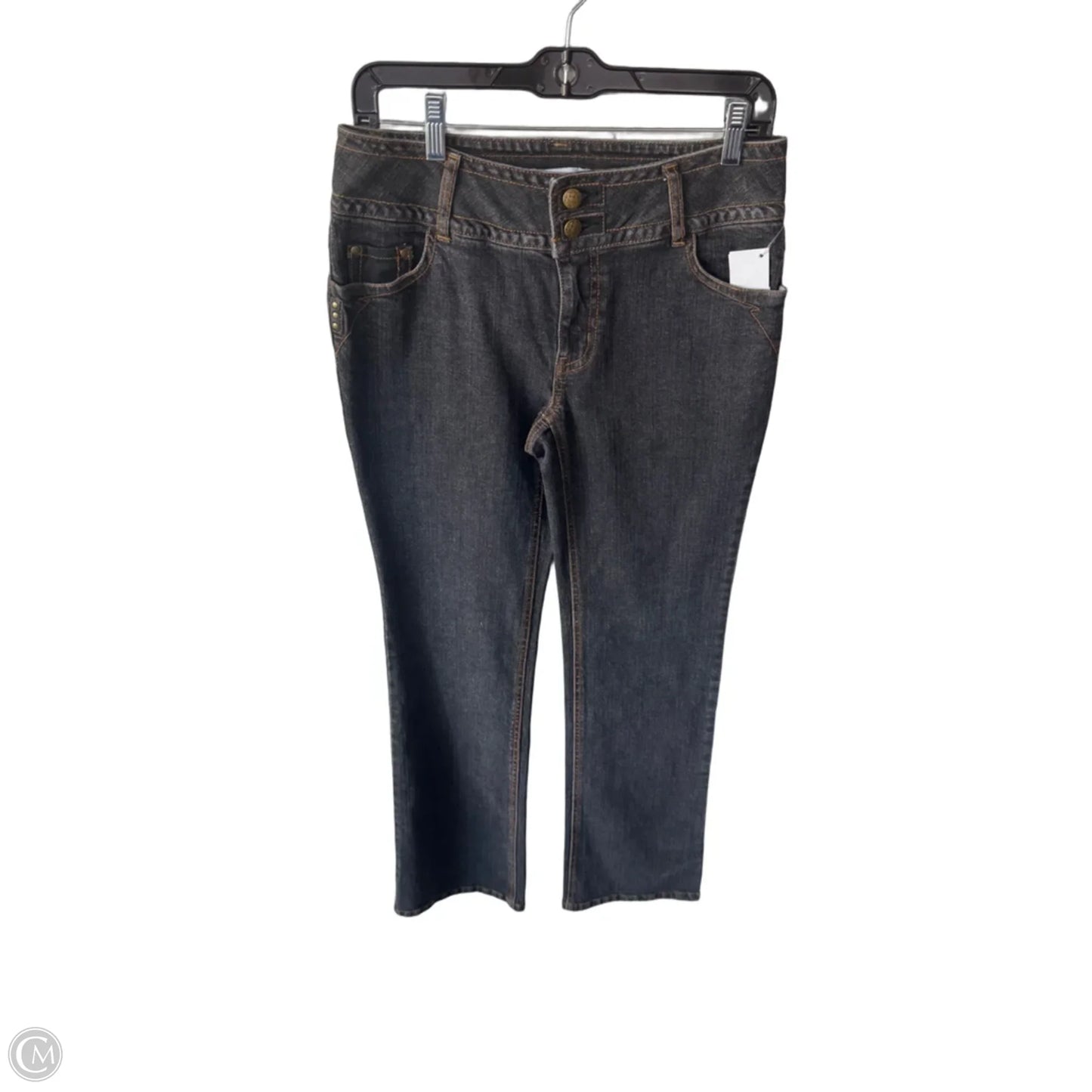Jeans Straight By Cabi In Black Denim, Size: 6