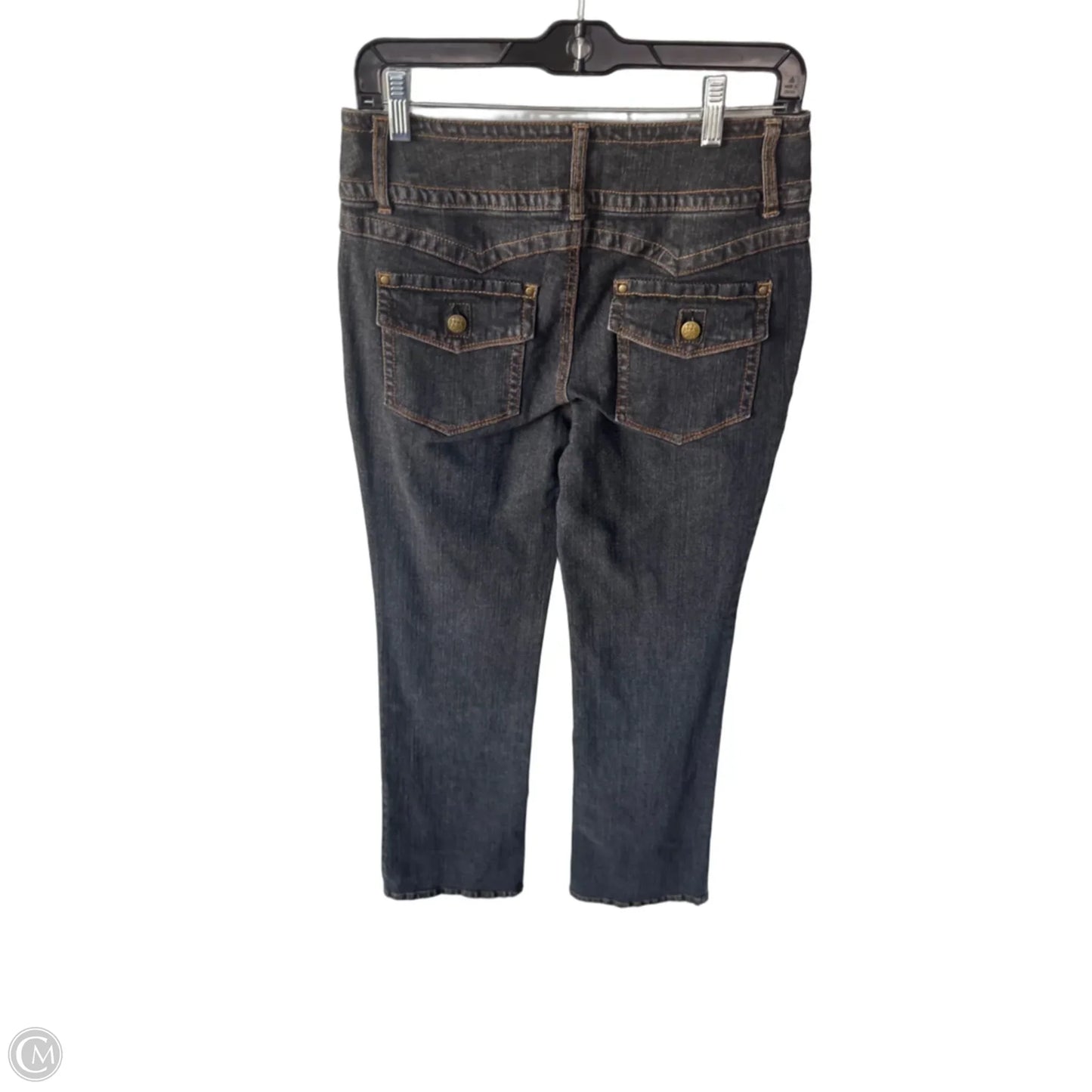 Jeans Straight By Cabi In Black Denim, Size: 6