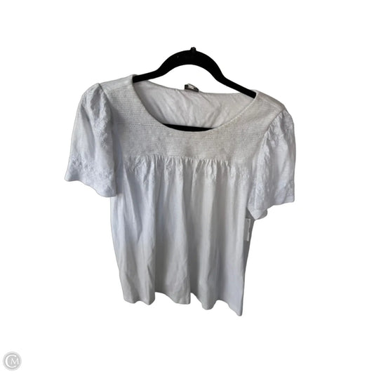 Top Short Sleeve By Lucky Brand In White, Size: L