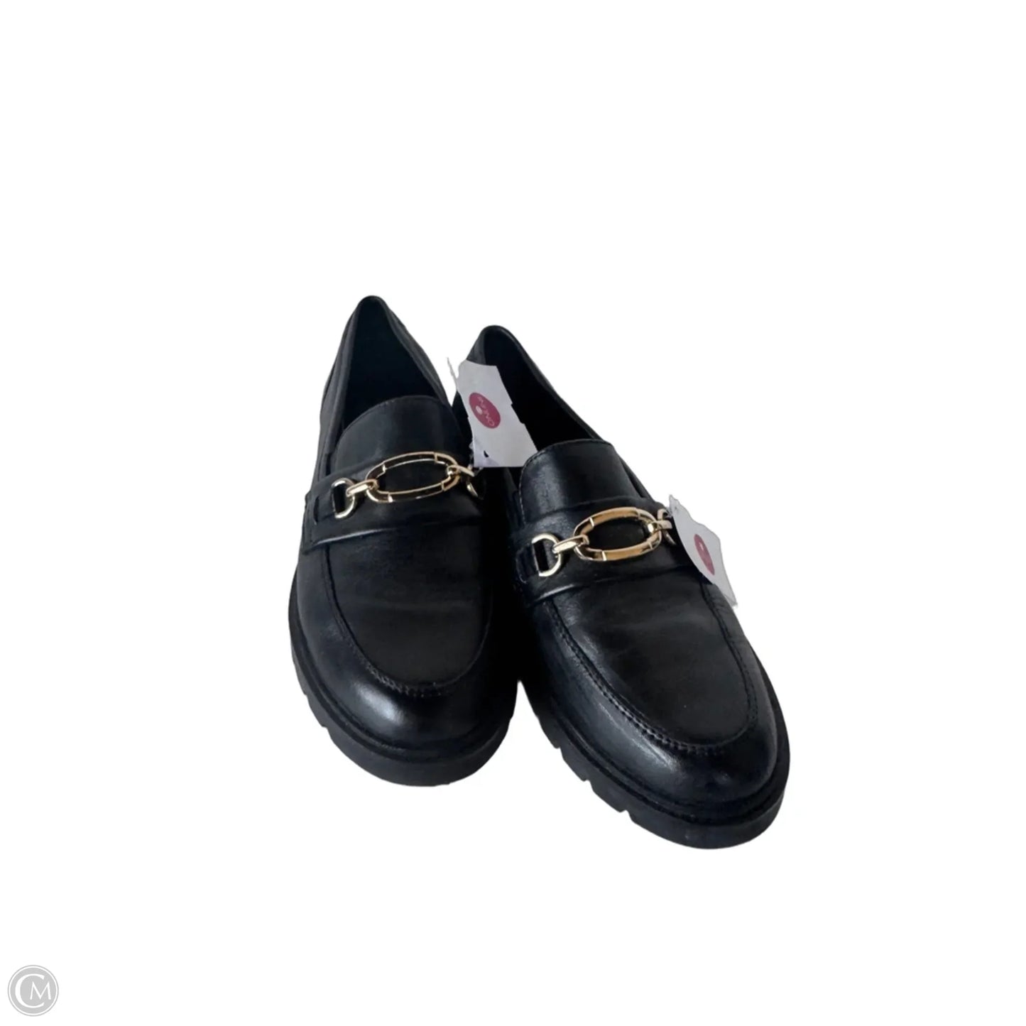 Shoes Flats By Cmb In Black & Gold, Size: 7.5