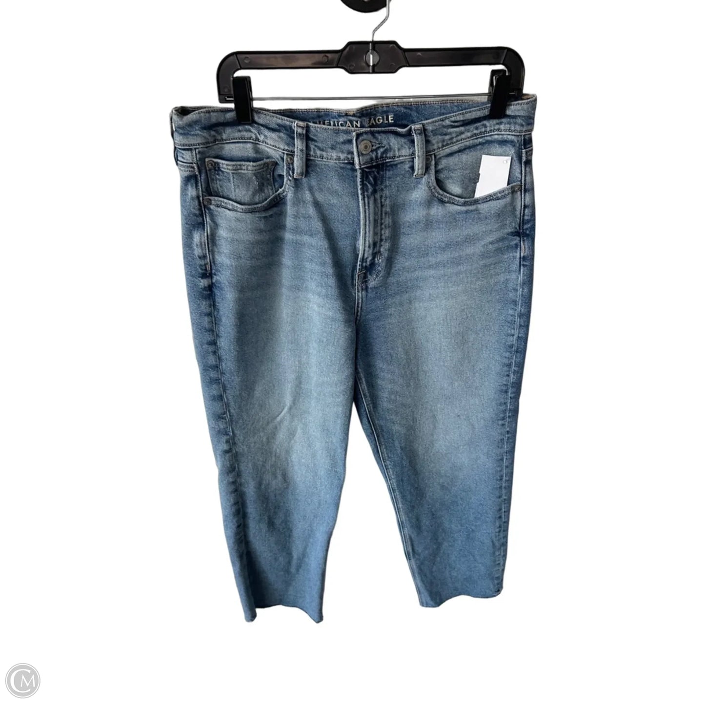 Jeans Straight By American Eagle In Blue Denim, Size: 12