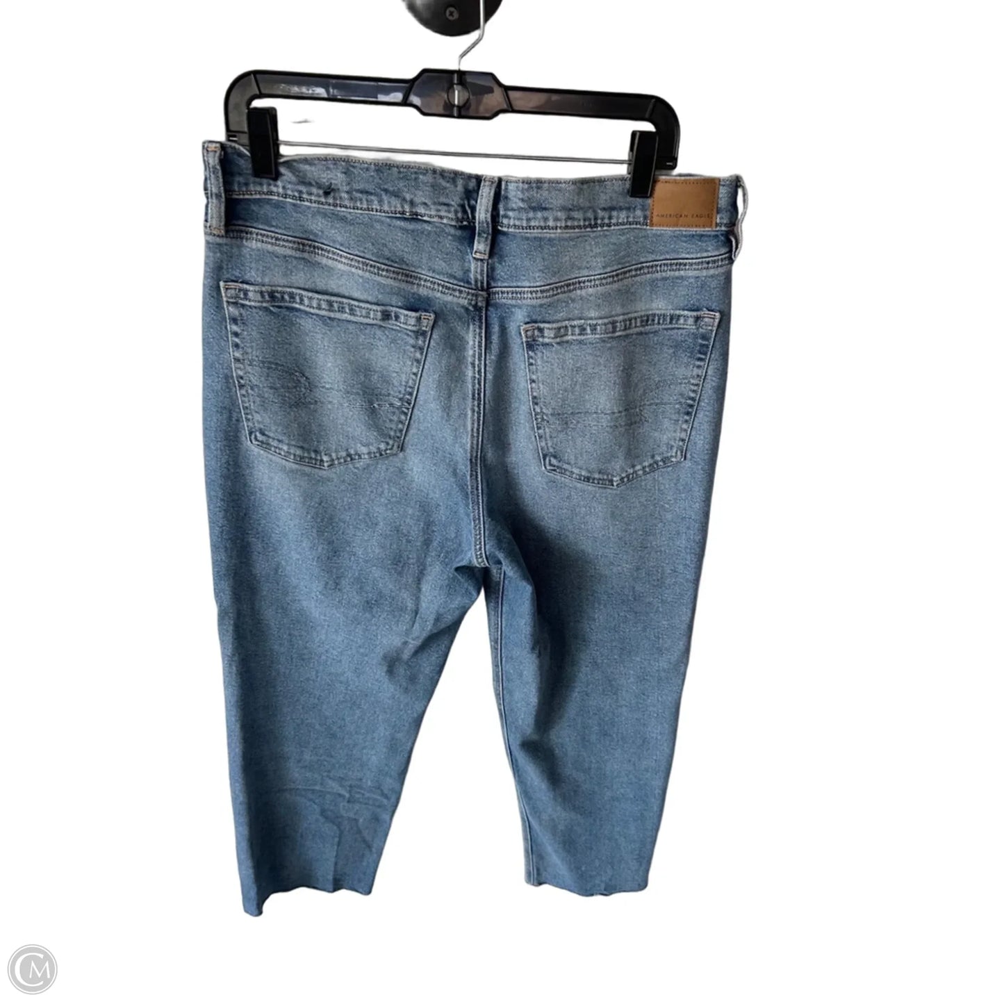 Jeans Straight By American Eagle In Blue Denim, Size: 12