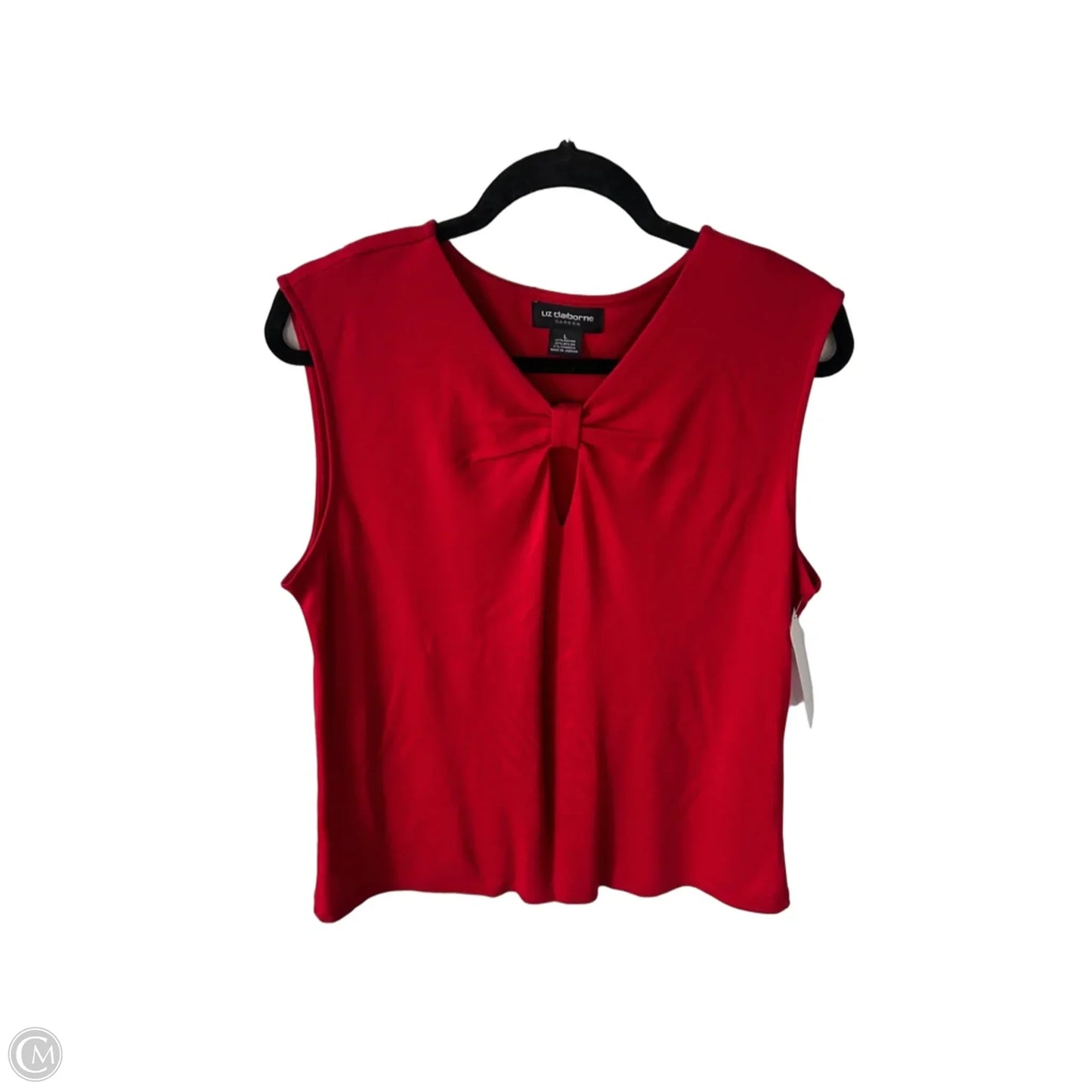 Top Sleeveless By Liz Claiborne In Red, Size: L