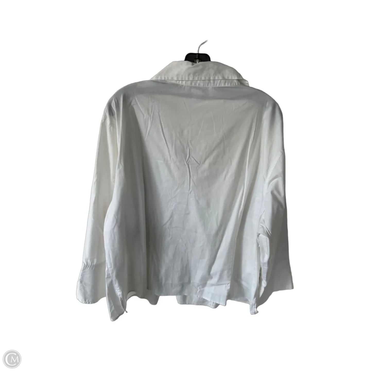 Blouse Long Sleeve By Dressbarn In White, Size: 3x